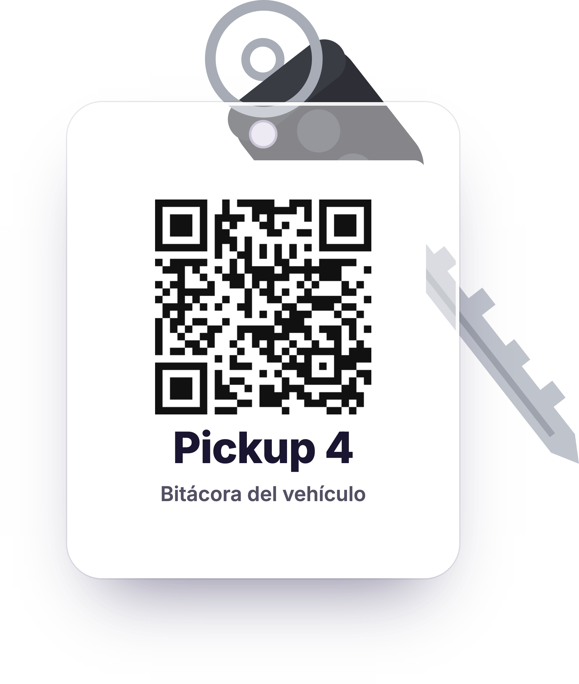 El llavero de la Pickup 4 con su QR
